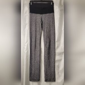 Lululemon double waist straight cut pants, Heather gray